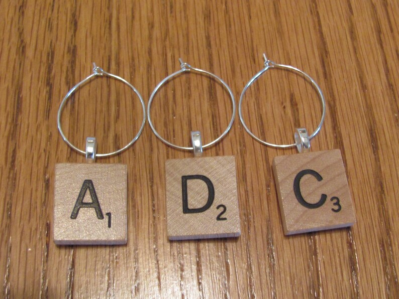 Scrabble Wine Charms image 1