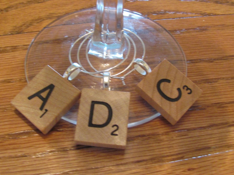 Scrabble Wine Charms image 4