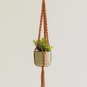 Handmade Macramé Terracotta Plant Hanger: Boho Indoor Pot Holder, Cotton Hanging Planter Decor
