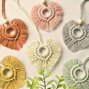 Herz Makramee Auto Diffusor - Boho Ätherisches Öl Charme