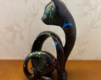 Abstract Cat Sculpture, Minimalist Cat Figurine, Geometric Cat Decor, Cat Lover Gift, Cat Statue, Geometric Cat Statue, Cat Sculpture