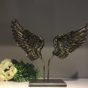 Angel Wings Sculpture, Decorative Wing Art, Wing Decor Accent, Angel Wings Desk Decor, Home Decor Gift, Angel Wings Sculpture