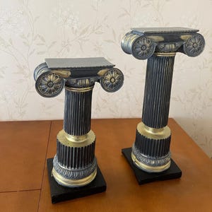Classic Greek Column Pedestal Stands Set or Single, Greek Column Pedestal, Corinthian Style Stand, Decorative Display Stands