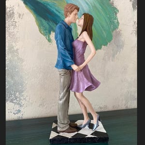 Dancing Couple Sculpture, Romantic Couple Figurine, Anniversary Gift Figurine, Handcrafted Love Couple Statue, Love Couple Sculpture