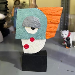 Picasso Face Statue, Picasso Style Face Statue, Abstract Face Statue, Picasso Statue, Artistic Head Sculpture, Picasso Style Statue