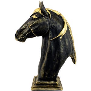 Horse Head Statue, Horse Head Sculpture, Shelf Decoration Idea, Handcrafted Equestrian Horse Statue, Horse Lover Gift Idea