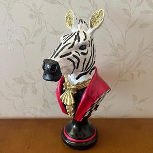 Zebra Head Bust Statue, Zebra Bust Statue, Zebra Bust Sculpture, Elegant Zebra Head Statue, Unique Zebra Head Statue, Zebra Head Sculpture