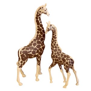 Giraffe Statue Set, African Animal Figurines, Giraffe Decor, Safari Home Decor, Tall Giraffe Sculptures, Wildlife Decor Set, Jungle Decor