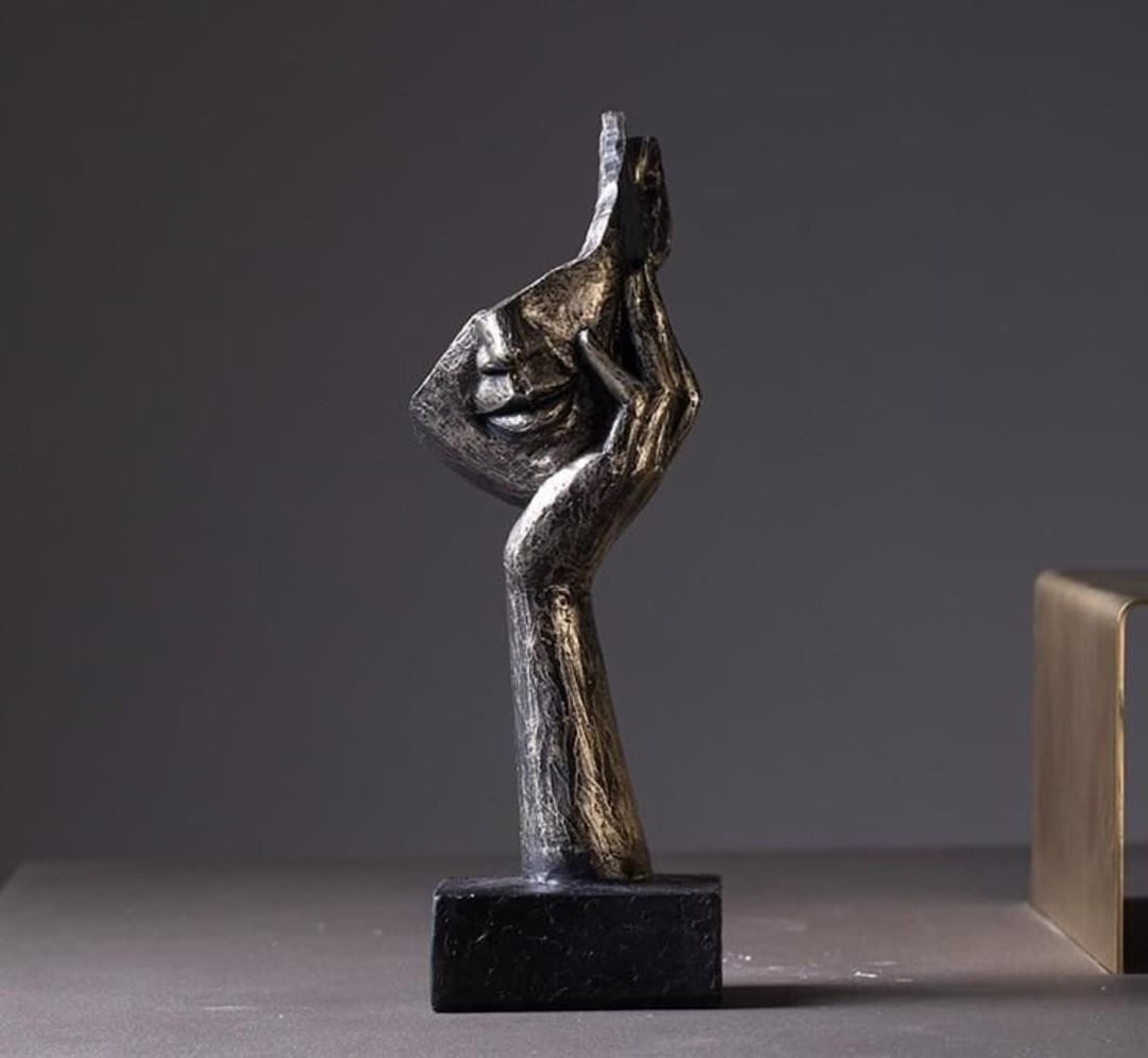 Abstract Faces Stand Handmade Abstract Face Statue, Modern Art Sculpture, Artistic Object ...