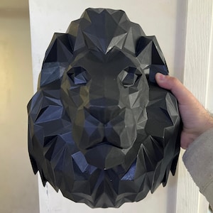 3D Lion Head Wall Sculpture, Geometric Lion Wall Art, Abstract Lion head Wall Decor, Lion Head Wall Decor, Lion Head Wall Sculpture