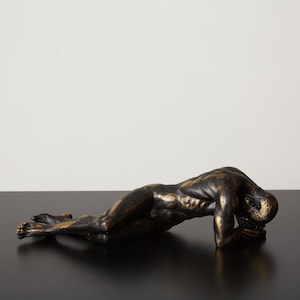 Reclining Male Figure Sculpture, Abstract Human Body Statue, Artistic Male Figure Statue, Male Body Art Piece, Male Figure Sculpture