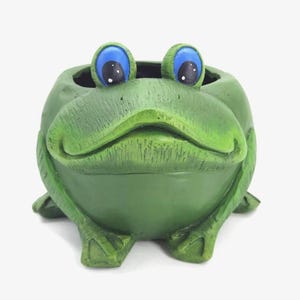 Frog Planter Pot, Frog Shaped Flower Pot Planter, Frog Planter for Indoor, Frog Vase, Frog Themed Vase, Gift For Frog Lovers, Frog Plant Pot