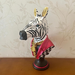 Zebra Head Bust Statue, Zebra Bust Statue, Zebra Bust Sculpture, Elegant Zebra Head Statue, Unique Zebra Head Statue, Zebra Head Sculpture