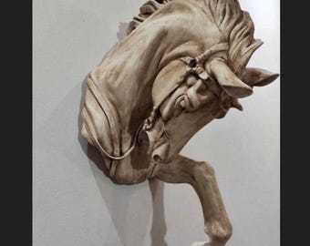 3D Horse Head Wall Art , Horse Head Wall Decor , Equestrian Wall Art , Gift For Horse Lovers, Horse Wall Statue, Handmade Horse Wall Art