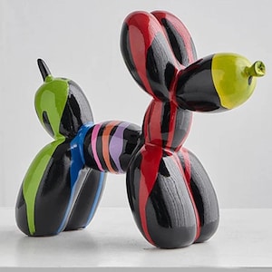 Balloon Dog Statue, Polyester Balloon Dog Figurine, Balloon Puppy Shelf Table Decor, Balloon Puppy Figurine, Balloon Animal Decor