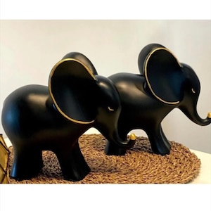 Handmade Elephant Figurine, Modern Elephant Figurine, Elephant Statue, Symbolic Elephant Gift, Elephant Themed Decoration, Elephant Decor