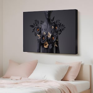 Decorative Woman Bust Wall Art, Surreal Modern Wall Decor, Surreal Canvas Wall Art, Housewarming Gift, Surreal Canvas Print