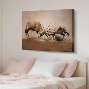 Antelope Decorative Canvas Painting, Framed Canvas Wall Art, Animal Canvas Wall Art, Animal Modern Wall Art, Housewarming Gifts