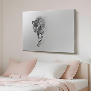 Leopard Decorative Canvas Painting, Framed Canvas Wall Art, Housewarming Gifts, Animal Canvas Wall Art, Animal Modern Wall Art