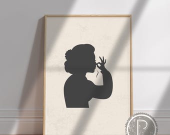 Fedorento - Arte de parede digital | decoração estética para casa, impressão engraçada para banheiro, placa de banheiro fedorento, mulher segurando o nariz, digital, arte de parede para impressão