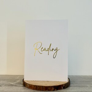 Wedding Reading Card A6, Foil Wedding Card, Elegant Ceremony Reading, Bride & Groom Keepsake, Wedding Stationery, Special Occasion
