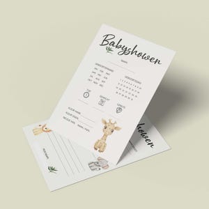 Babyshower invulkaart - Junge invulkaart für Babyshower - Afdrukklaar- Printable - Ideeën voor babyshower - Genderneutral
