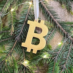 Bitcoin, Crypto currency, Ornaments Inspired by BTC, Christmas tree Decor, XMas decor, Christmas Bauble, Gift Tags