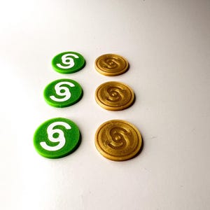 Set of 6 Shopping cart coin’s Simoleons inspired by Sims, Gamer, Player