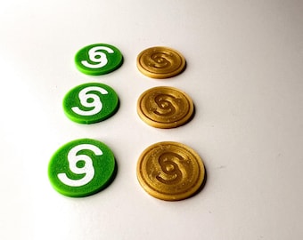 Set of 6 Shopping cart coin’s Simoleons inspired by Sims, Gamer, Player