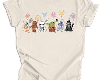 Star Wars Disney Balloon Shirt, Star Wars Character Shirt, Disney Star Wars Tee, Disney Sweater, Baby yoda Shirt, Disneyland Vacation