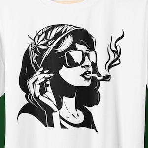 ジョイントを吸う女の子 svg、マリファナを吸う女の子、大麻を吸う女の子 svg、アフロガールがマリファナを吸う、メガネをかけた女性がマリファナを吸う、ライフスタイル