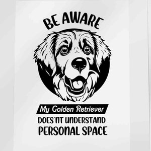 Pas op voor hond svg, pas op voor het teken van de hond, pas op voor hond SVG, Golden Retriever Svg, hond welkomstbord, grappig pas op voor hond, grappige deurmat Svg
