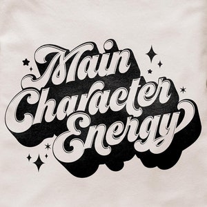 Personagem principal Energia SVG, Texto ondulado png svg png, Sublimação svg retrô, Svg groovy, Citação da moda svg, Cricut DIY, Arquivo de corte do personagem principal