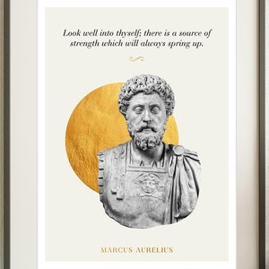 Marcus Aurelius Quote Poster, Stoic Art, Stoicism Print, Philosophy Gift,  Memento Mori, Amor Fati, Motivational, The Obstacle is the Way