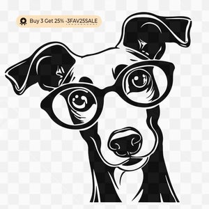Whippet Dog Svg #3, Whippet Svg, Greyhound Dog Svg, Whippet mamma, Divertente Whippet Svg, Divertente Greyhound Svg, Whippet con occhiali da sole Svg, felice