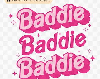 Baddie Baddie SVG Png Files Instant Download, Sublimation PNG, SVG, svg file, svg for cricut, Summer Vibes svg, baddie summer vibes, Pink