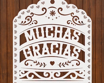 Muchas Gracias Tags, Papel Picado Tags, Party Favor Tags, Mexican Tag, Spanish Tags, Wedding Tags, Mexican Wedding,Colorful Mexican Fiesta