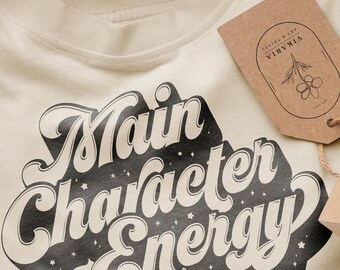 Main Character Energy SVG, Wavy Text png svg png, Retro svg Sublimation, Groovy Svg, Trendy Quote svg, Cricut DIY, Main Character Cut File