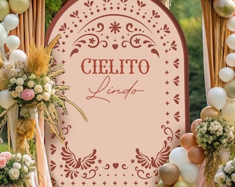 Cielito Lindo Baby Shower SVG, Papel Picado, Mexican Wedding, Mexican Fiesta, Baby Shower in Papel Picado style, Cielito lindo welcome sign