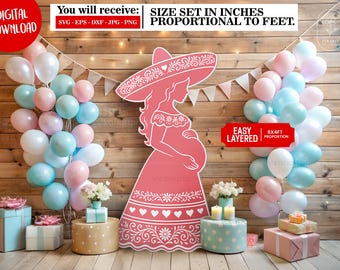 Cielito Lindo Baby Shower SVG, Papel Picado, Baptism, Colorful Mexican Fiesta, Baby Shower in Papel Picado style, Mexican mom svg, pregnant