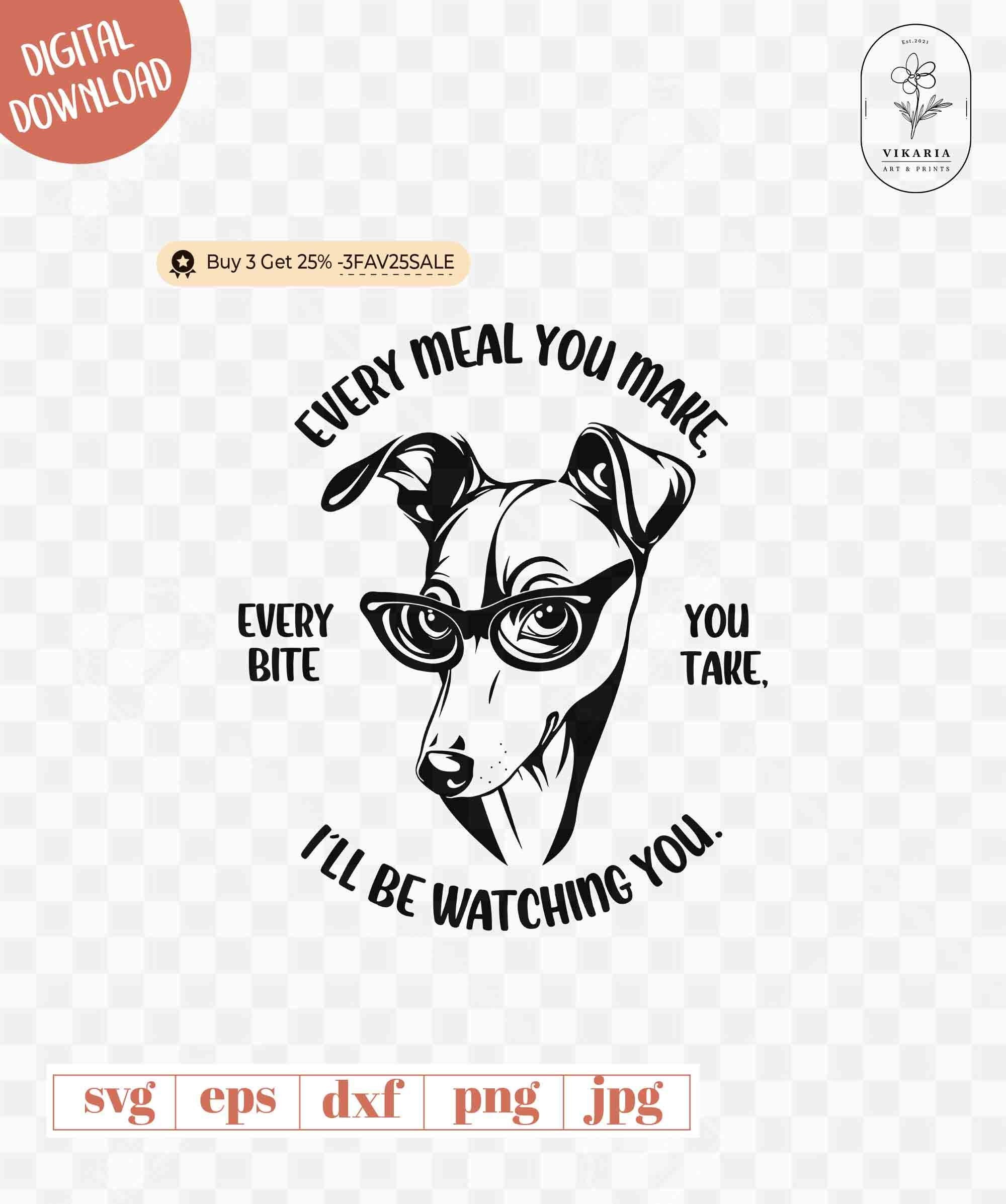 Greyhound jede Mahlzeit, die Sie machen svg, jeden Bissen, den Sie nehmen, ich werde Sie beobachten Lustiger Hund Kaffee oder Teebecher