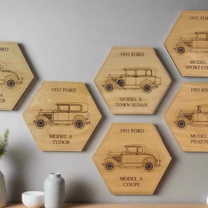 1928, 1929, 1930, 1931 Ford Model A Collection Wall Art (Set of 6)