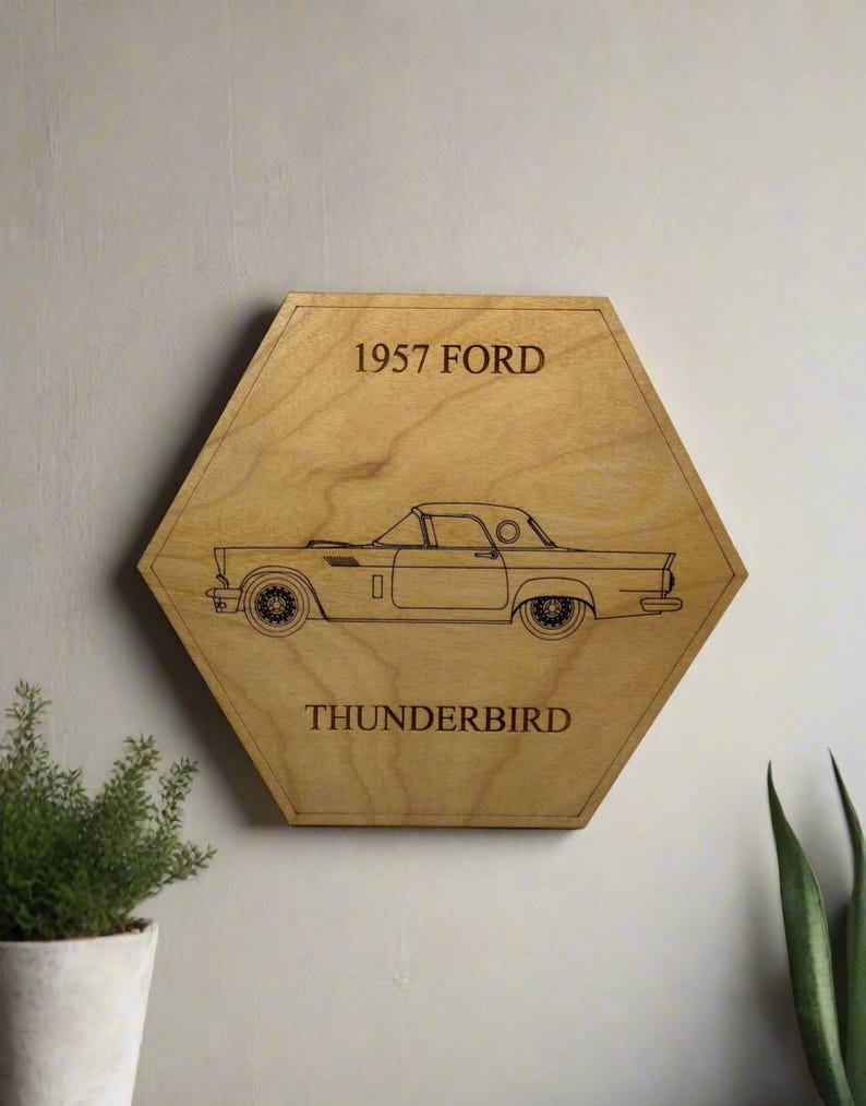 1957 Ford Thunderbird Wall or Display Art – Perfect for Car Enthusiasts ...
