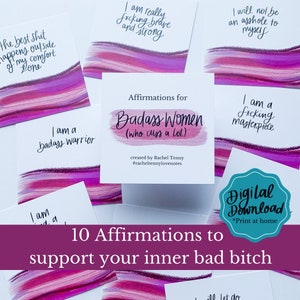 DIGITAL DOWNLOAD-Affirmations for Badass Women (set of 10)