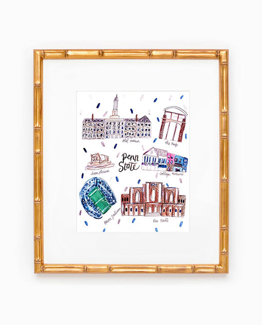 Penn State University Map Print - Etsy