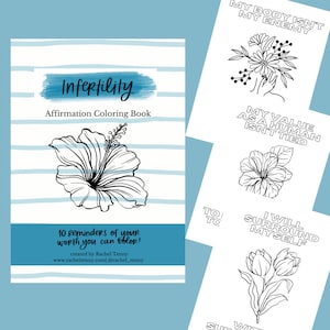 Infertility Affirmation Coloring Book | Digital Download