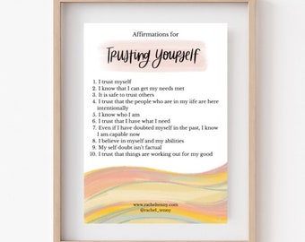 Affirmations for Trusting Yourself Mini Print – Rachel Tenny