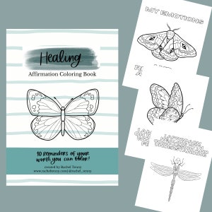 Healing Affirmation Coloring Book | Digital Download