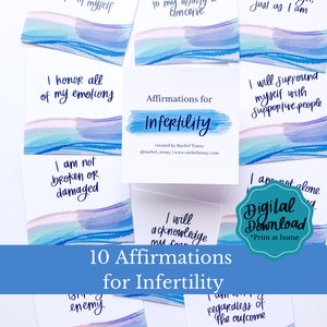 DIGITAL DOWNLOAD-Affirmations for Infertility (set of 10)