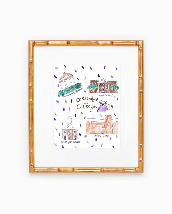 Columbia College Map Print - Etsy